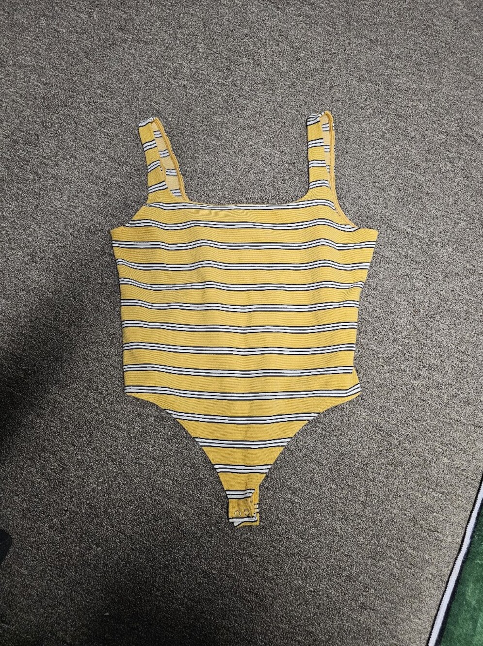 Yellow Striped Bodysuit